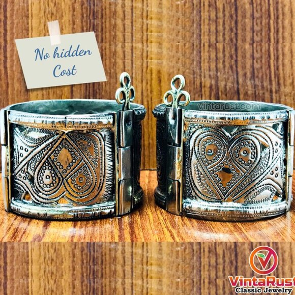 Single Vintage Afghan Cuff Bracelet, Tribal Cuff, Boho Cuff, Boho Jewelry - Picture 6 of 12